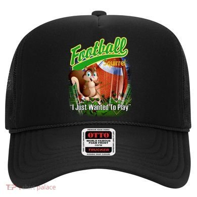 Football Squirrel Runs On The Field Funny Hat