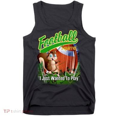 Football Squirrel Runs On The Field Funny Tank Top