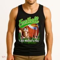 Football Squirrel Runs On The Field Funny Tank Top thumb 3