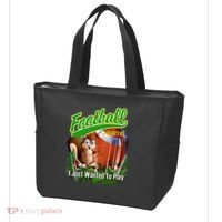 Football Squirrel Runs On The Field Funny Tote Bag thumb 3