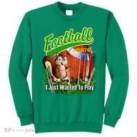 Football Squirrel Runs On The Field Funny Sweatshirt thumb 0