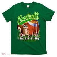 Football Squirrel Runs On The Field Funny T-Shirt thumb 0