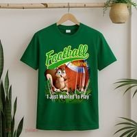 Football Squirrel Runs On The Field Funny T-Shirt thumb 2