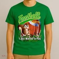 Football Squirrel Runs On The Field Funny T-Shirt thumb 3