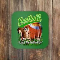 Football Squirrel Runs On The Field Funny Coaster thumb 0