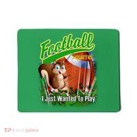 Football Squirrel Runs On The Field Funny Mousepad thumb 0