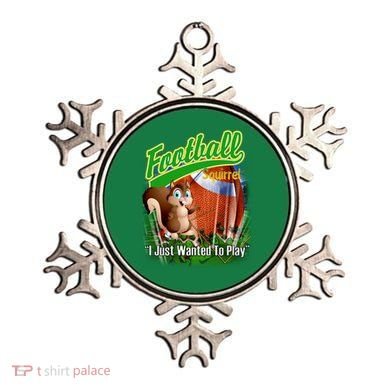 Football Squirrel Runs On The Field Funny Ornament