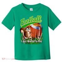 Football Squirrel Runs On The Field Funny Toddler T-Shirt thumb 0