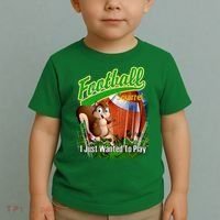 Football Squirrel Runs On The Field Funny Toddler T-Shirt thumb 2