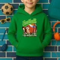 Football Squirrel Runs On The Field Funny Kids Hoodie thumb 2
