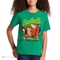Football Squirrel Runs On The Field Funny Kids T-Shirt thumb 2