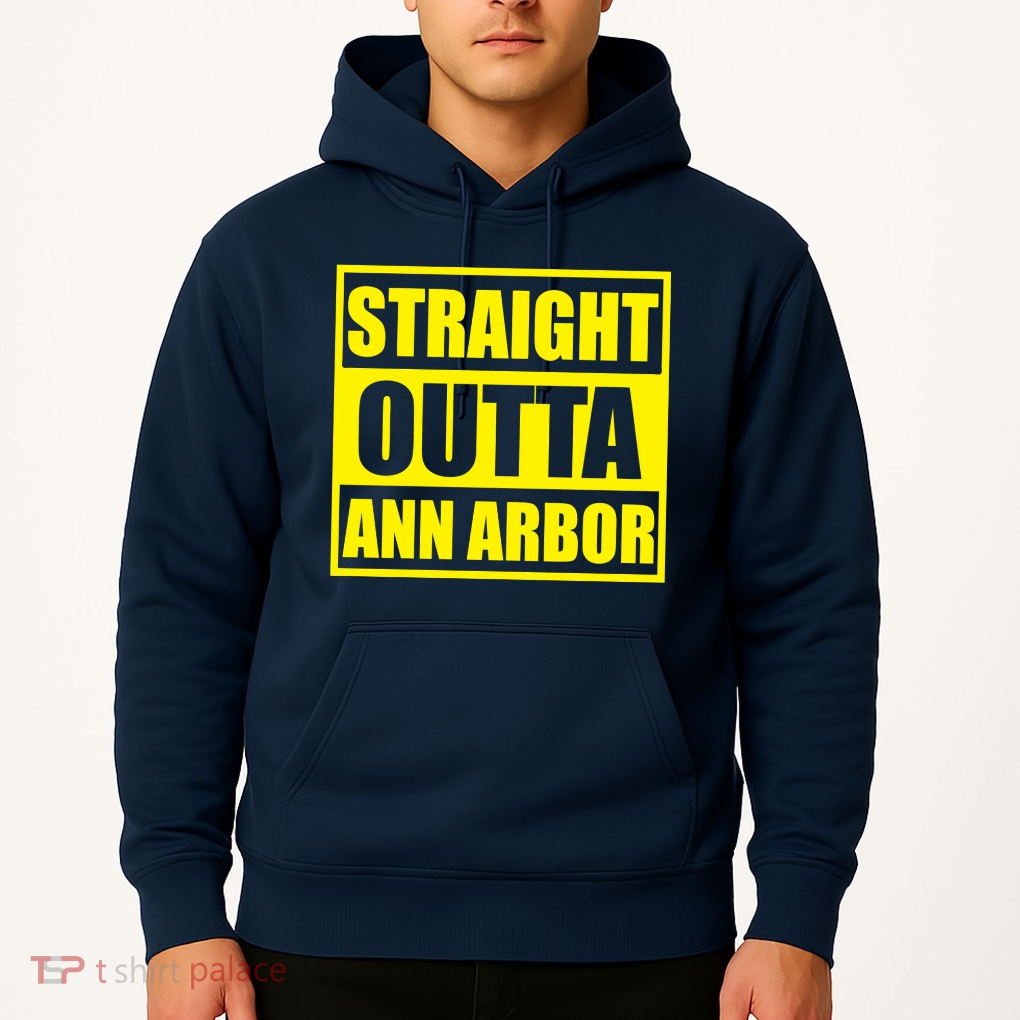 Football Straight Outta Ann Arbor Michigan Hoodie