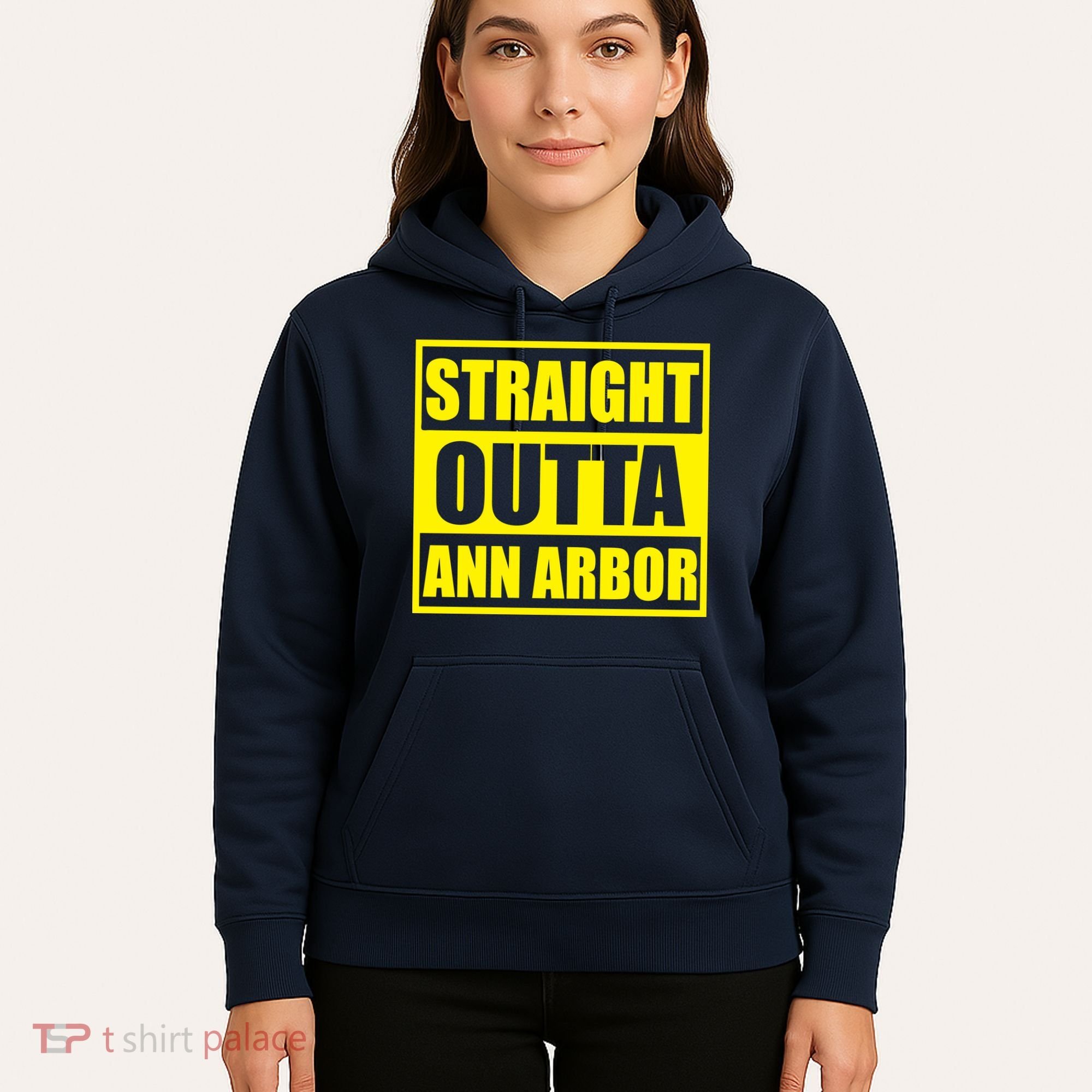 Football Straight Outta Ann Arbor Michigan Hoodie