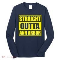 Football Straight Outta Ann Arbor Michigan Long Sleeve Shirt thumb 0