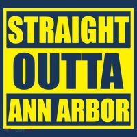 Football Straight Outta Ann Arbor Michigan Sweatshirt thumb 3
