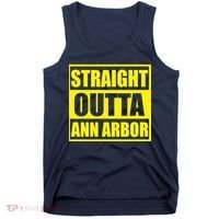 Football Straight Outta Ann Arbor Michigan Tank Top thumb 0