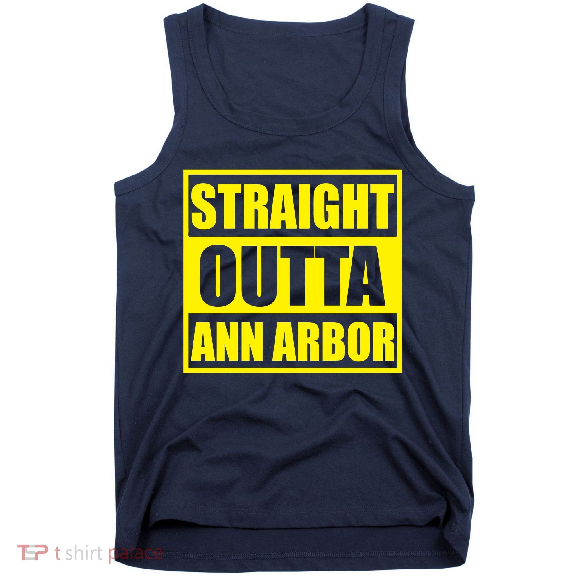 Football Straight Outta Ann Arbor Michigan Tank Top