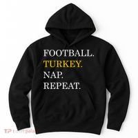Football Turkey Nap Repeat Thanksgiving Hoodie thumb 0