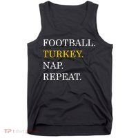 Football Turkey Nap Repeat Thanksgiving Tank Top thumb 0