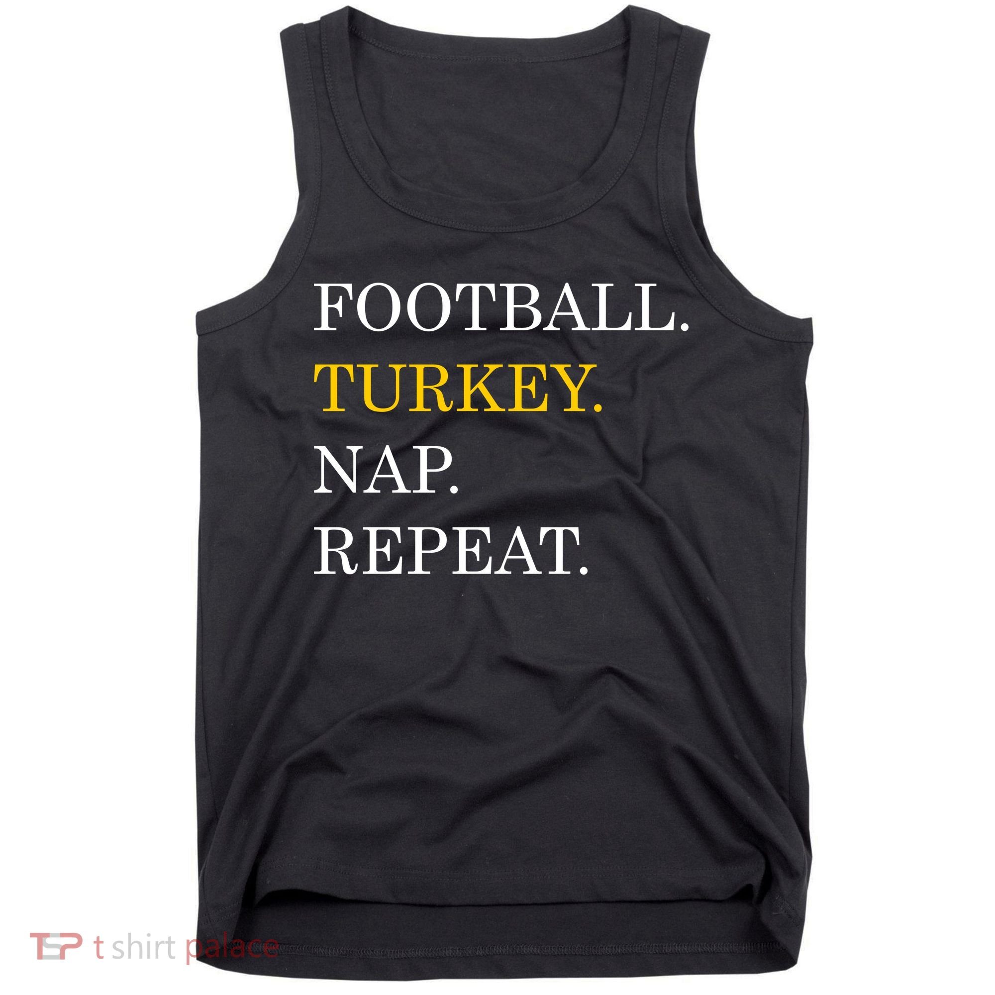 Football Turkey Nap Repeat Thanksgiving Tank Top