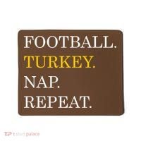 Football Turkey Nap Repeat Thanksgiving Mousepad thumb 0