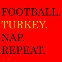 Football Turkey Nap Repeat Thanksgiving Santa Hat thumb 1