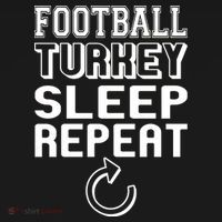 Football Turkey Sleep Repeat USA-Made Doggie Bandana thumb 2
