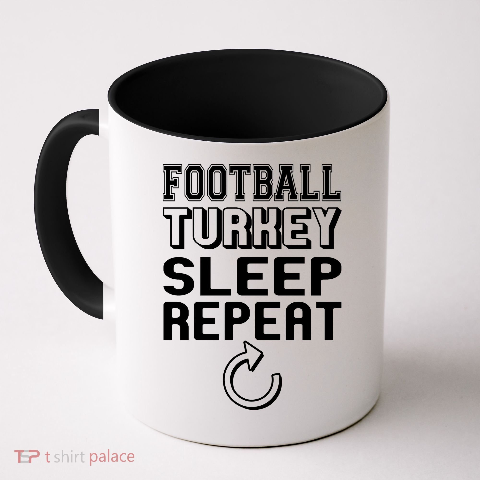 Football Turkey Sleep Repeat Coffee Mug