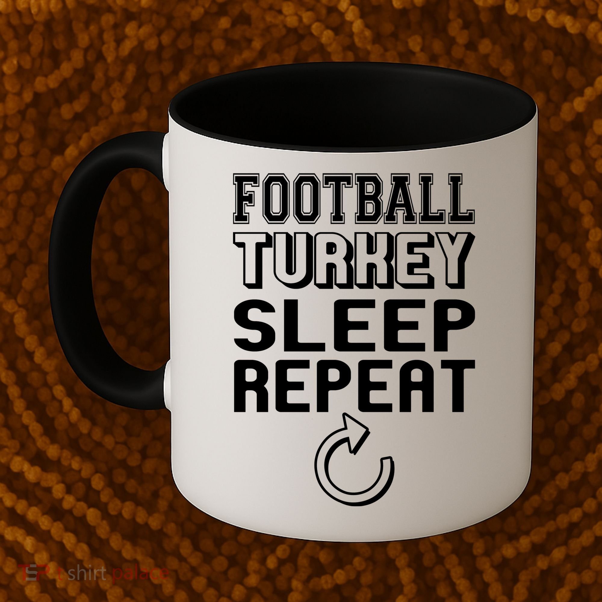 Football Turkey Sleep Repeat Coffee Mug
