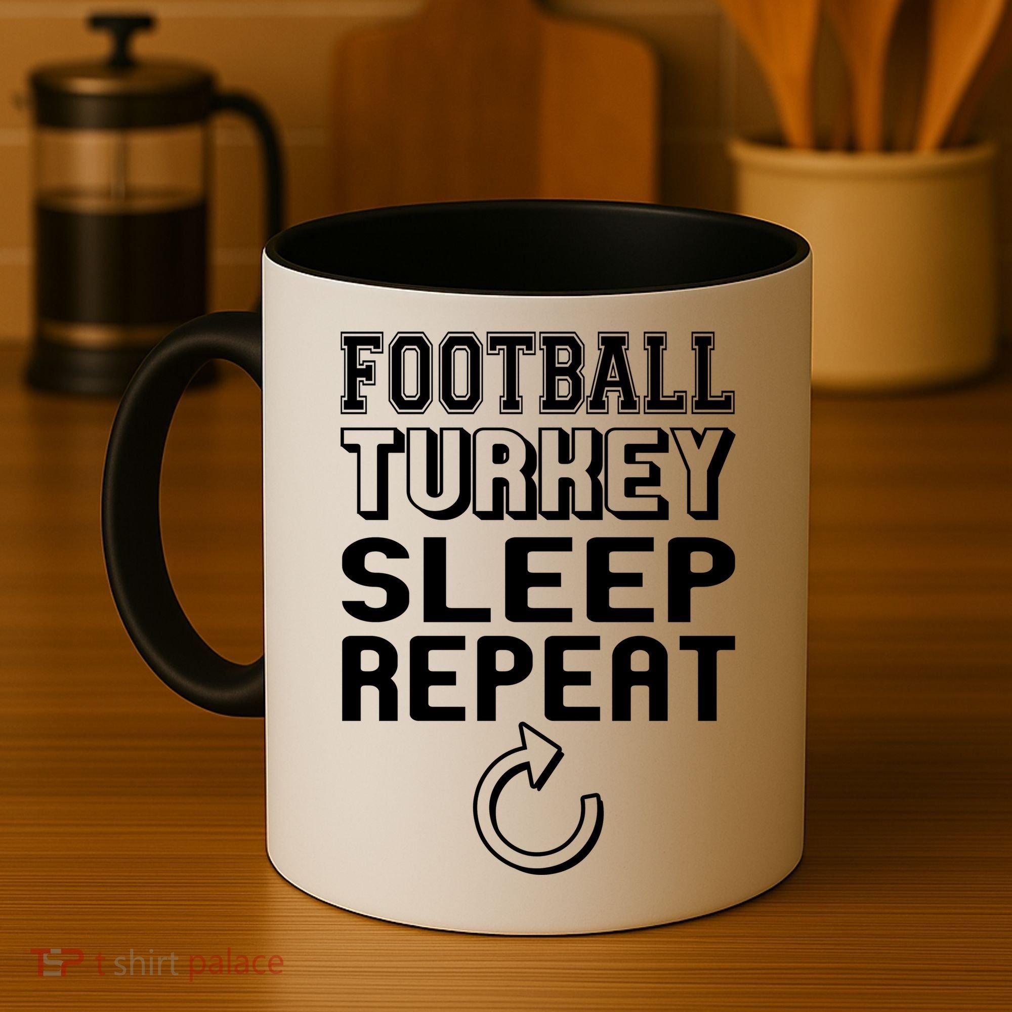 Football Turkey Sleep Repeat Coffee Mug