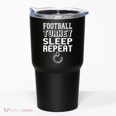 Football Turkey Sleep Repeat Tumbler