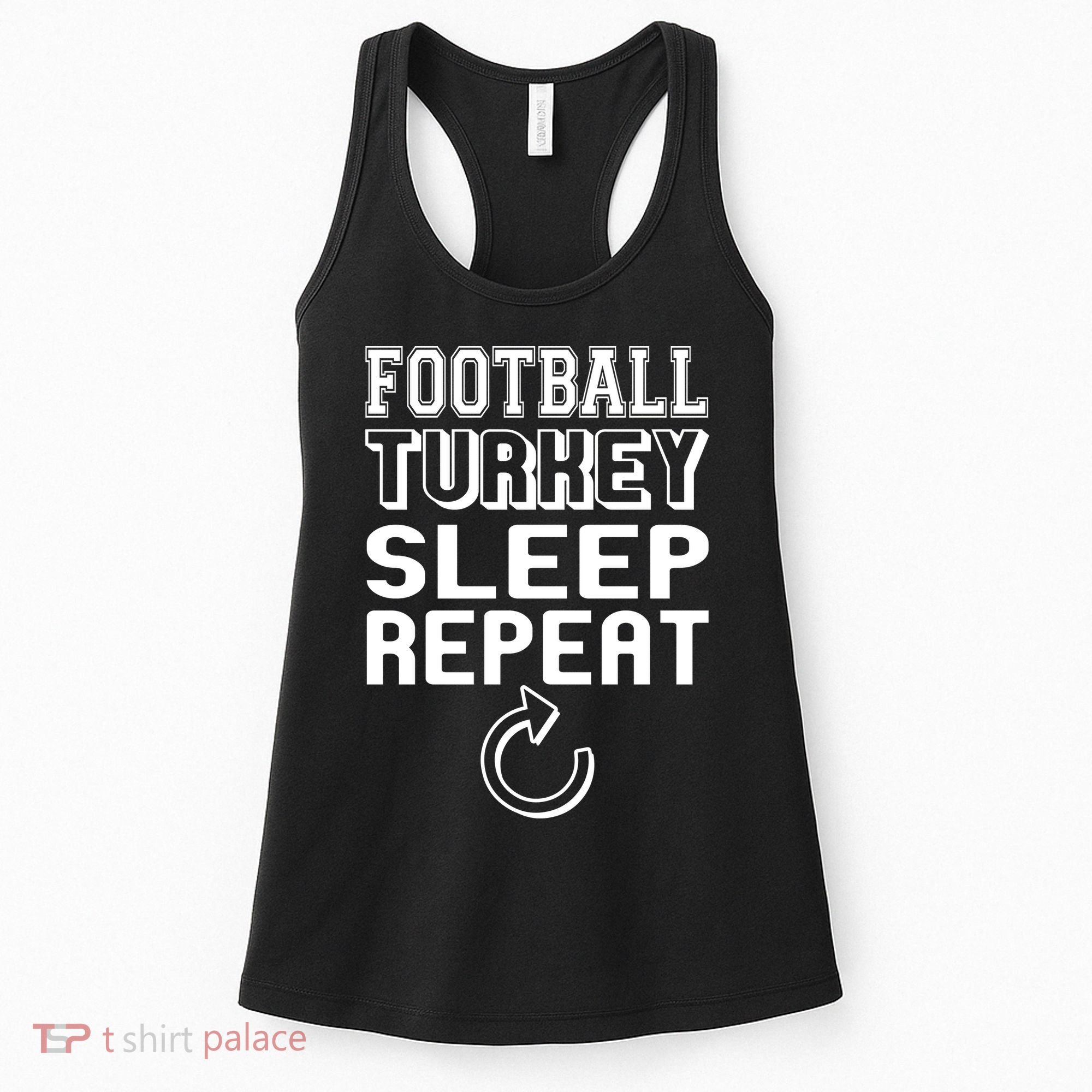 Football Turkey Sleep Repeat Women's Tank Top