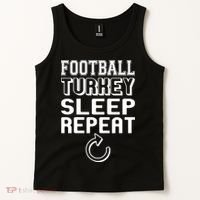 Football Turkey Sleep Repeat Tank Top thumb 2