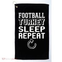 Football Turkey Sleep Repeat Golf Towel thumb 0