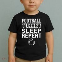 Football Turkey Sleep Repeat Toddler T-Shirt thumb 2