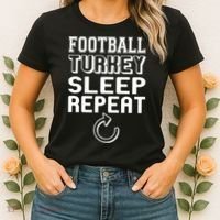 Football Turkey Sleep Repeat Women's T-Shirt thumb 2