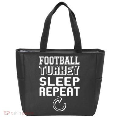 Football Turkey Sleep Repeat Tote Bag