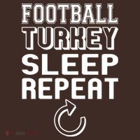 Football Turkey Sleep Repeat Mousepad thumb 1