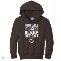 Football Turkey Sleep Repeat Kids Hoodie thumb 0