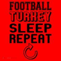 Football Turkey Sleep Repeat Santa Hat thumb 1