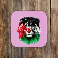 Flag Of Palestine Lion Face Palestine Flag Coaster thumb 0