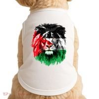 Flag Of Palestine Lion Face Palestine Flag Doggie Tank thumb 0