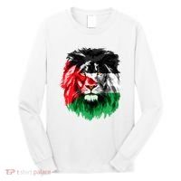 Flag Of Palestine Lion Face Palestine Flag Long Sleeve Shirt thumb 0