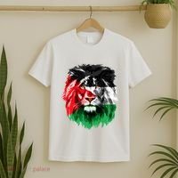 Flag Of Palestine Lion Face Palestine Flag T-Shirt thumb 2