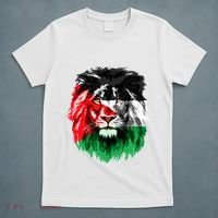 Flag Of Palestine Lion Face Palestine Flag T-Shirt thumb 5