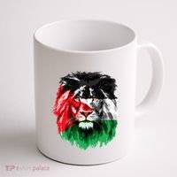 Flag Of Palestine Lion Face Palestine Flag Coffee Mug thumb 1
