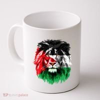 Flag Of Palestine Lion Face Palestine Flag Coffee Mug thumb 0