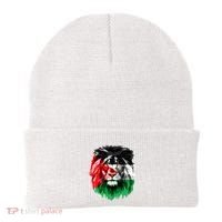 Flag Of Palestine Lion Face Palestine Flag Beanie thumb 0