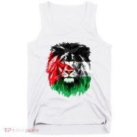 Flag Of Palestine Lion Face Palestine Flag Tank Top thumb 0