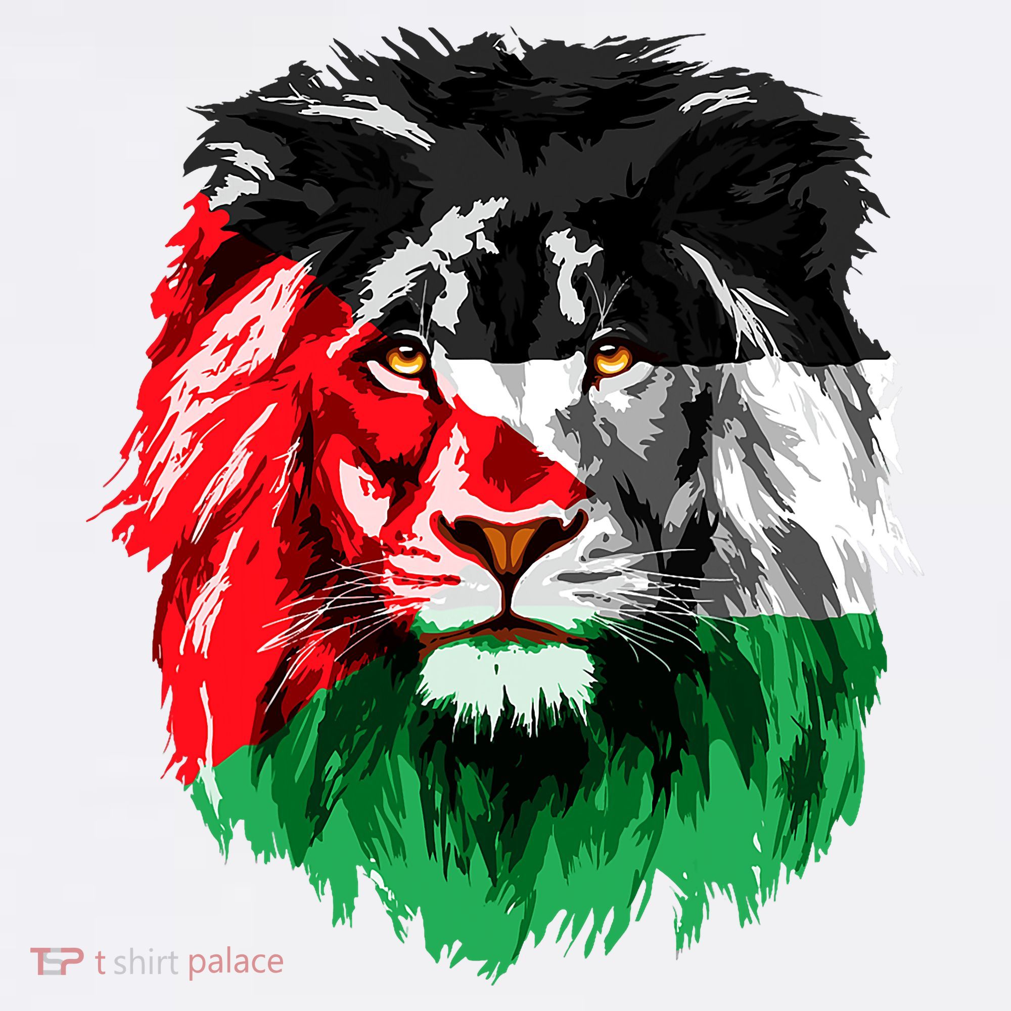 Flag Of Palestine Lion Face Palestine Flag Tank Top